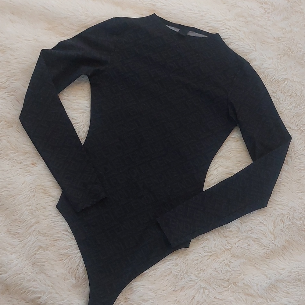 SKIMS FENDI Black Monogram Bodysuit - Picture 6 of 10